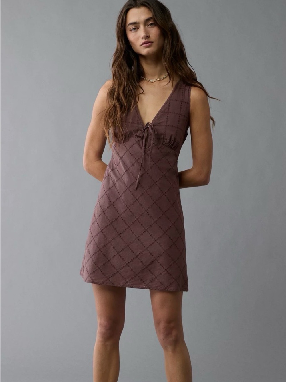American Eagle brown mini dress
